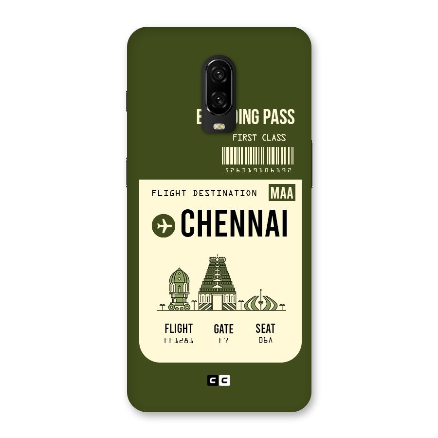 Chennai Boarding Pass Back Case for OnePlus 6T
