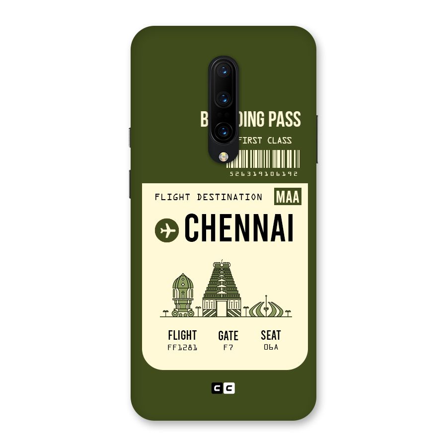 Chennai Boarding Pass Back Case for OnePlus 7 Pro