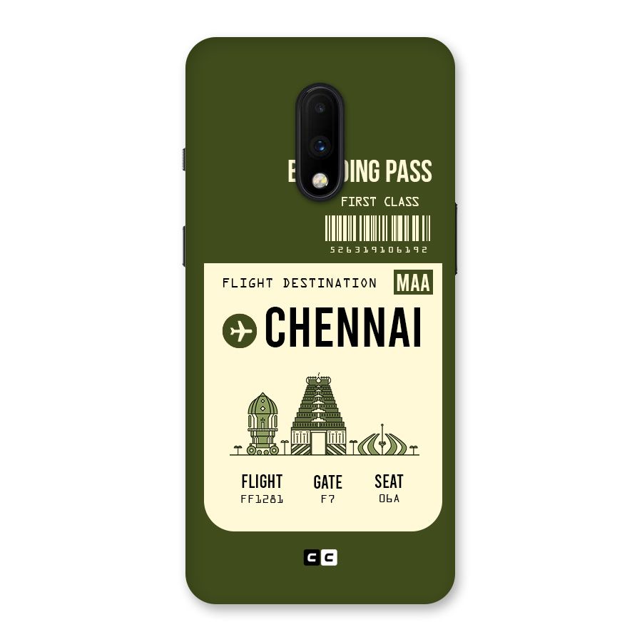 Chennai Boarding Pass Back Case for OnePlus 7