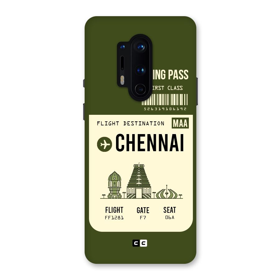 Chennai Boarding Pass Back Case for OnePlus 8 Pro