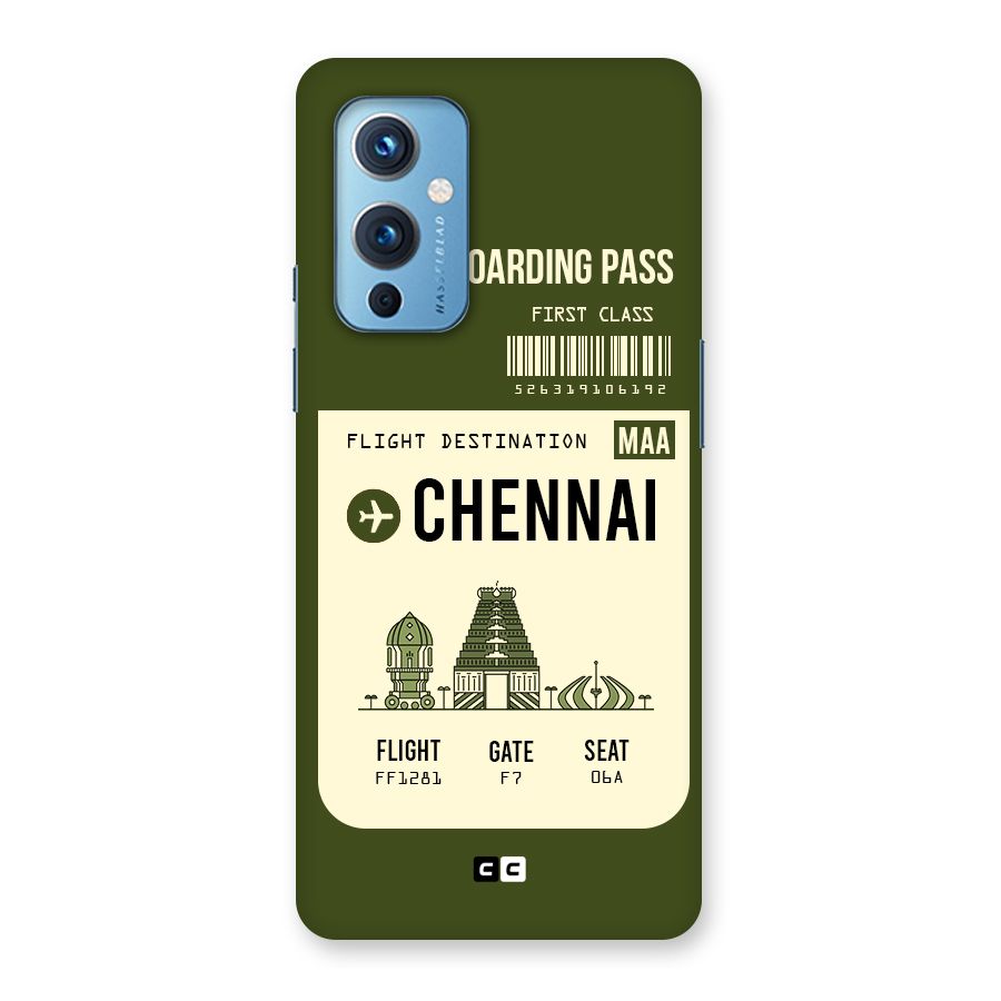 Chennai Boarding Pass Back Case for OnePlus 9