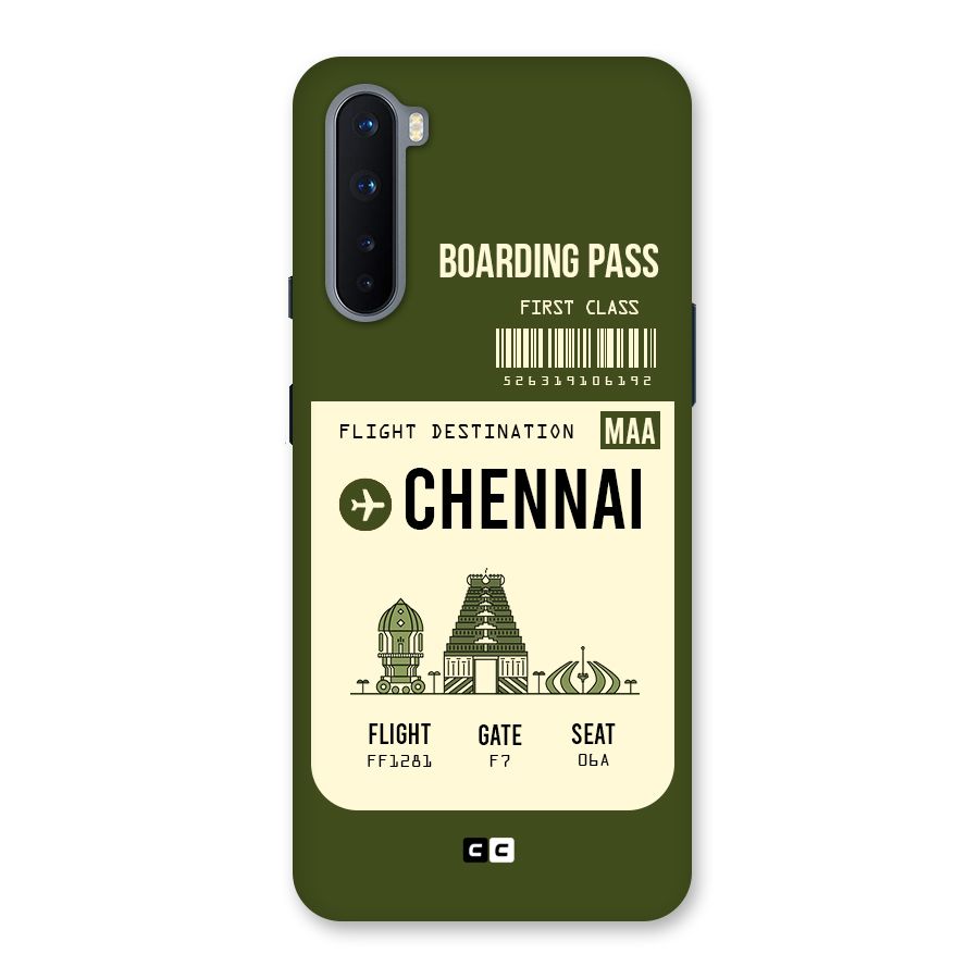 Chennai Boarding Pass Back Case for OnePlus Nord