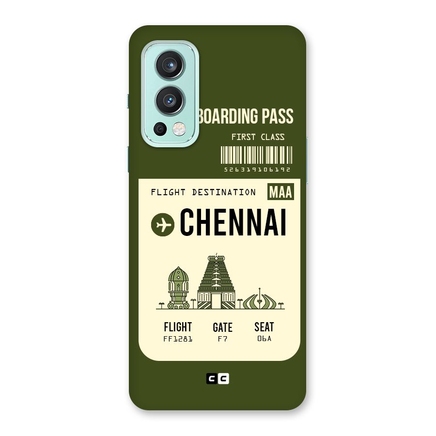 Chennai Boarding Pass Back Case for OnePlus Nord 2 5G