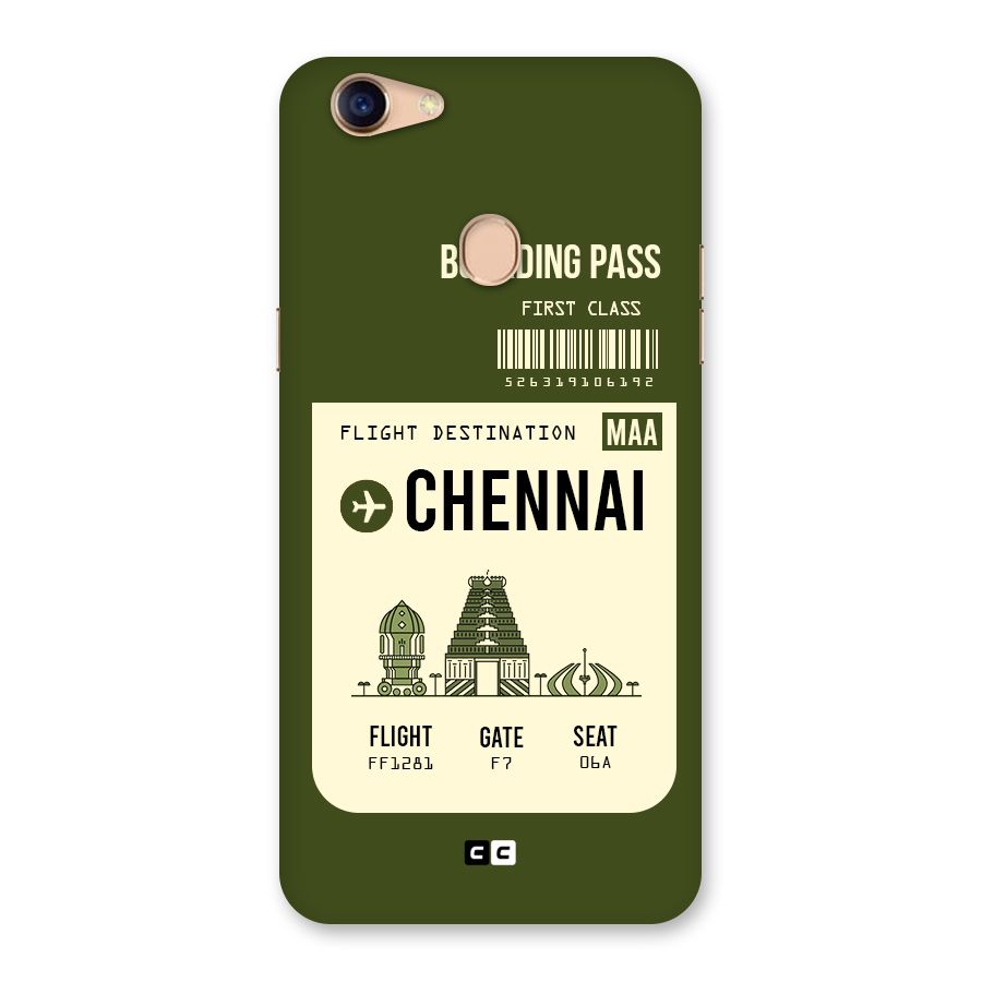 Chennai Boarding Pass Back Case for Oppo F5 Youth