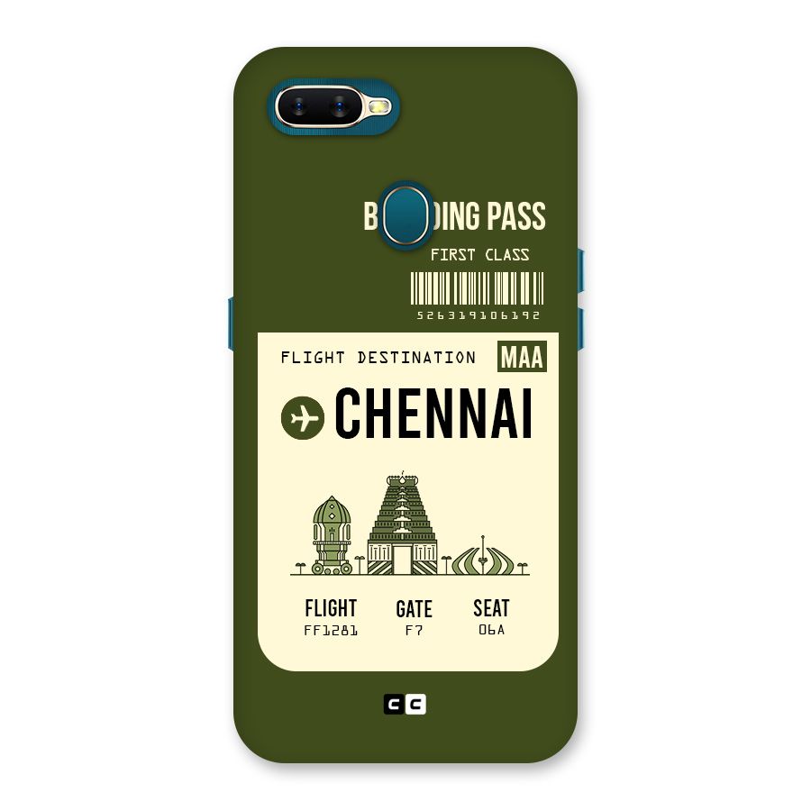 Chennai Boarding Pass Back Case for Oppo A11k