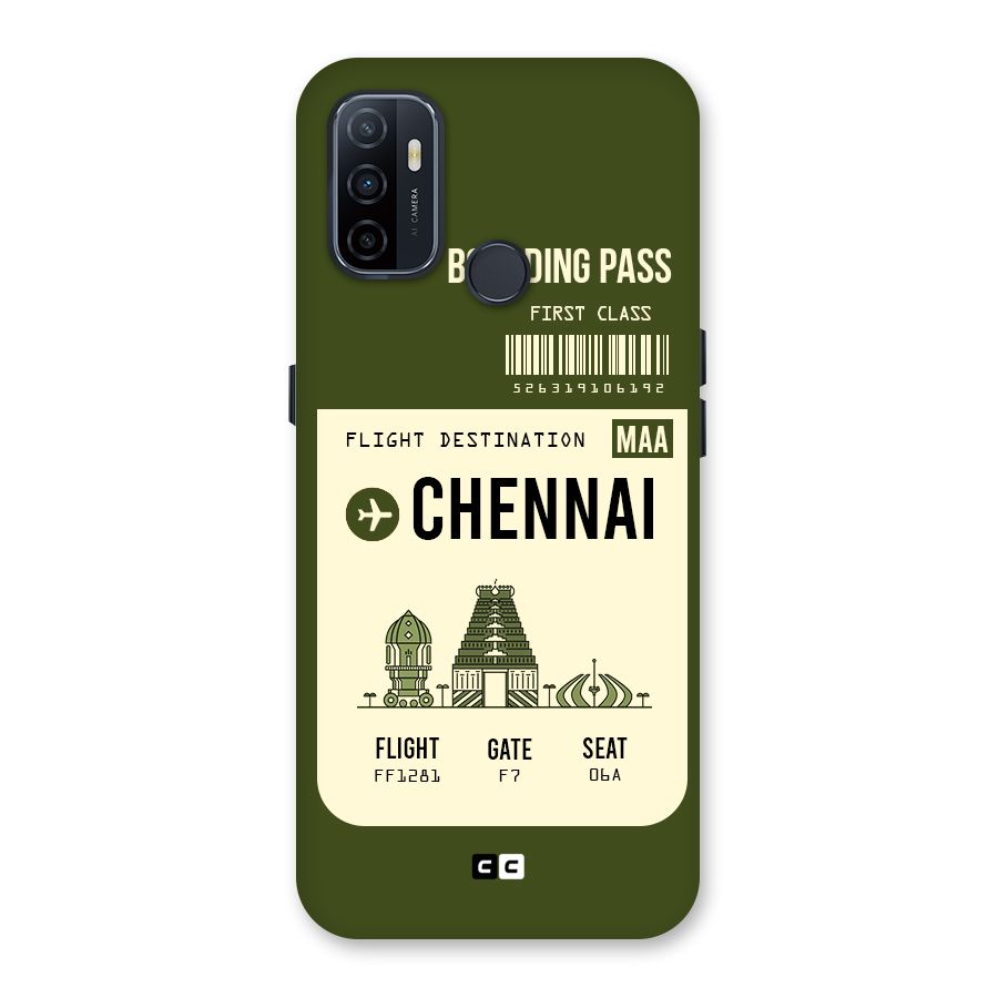 Chennai Boarding Pass Back Case for Oppo A32