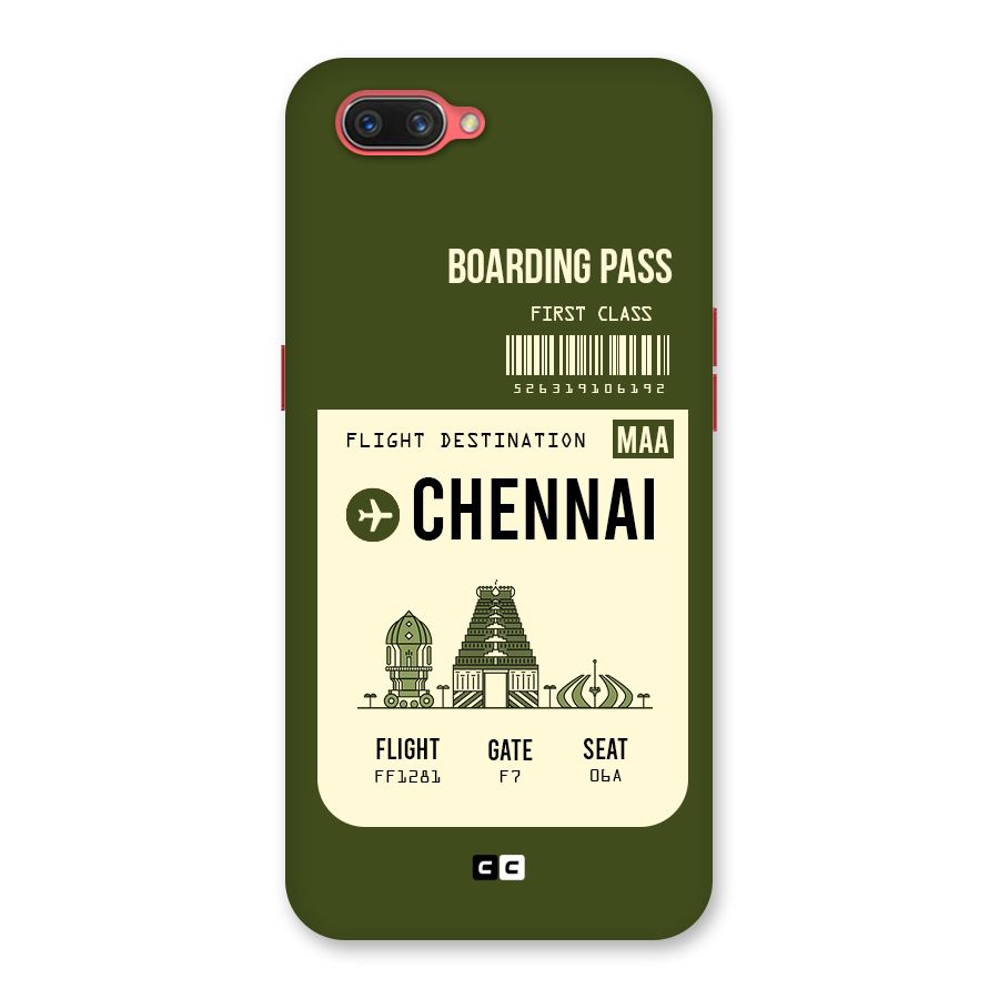 Chennai Boarding Pass Back Case for Oppo A3s