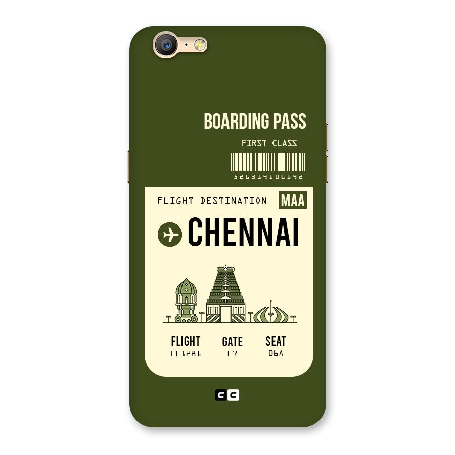 Chennai Boarding Pass Back Case for Oppo A57
