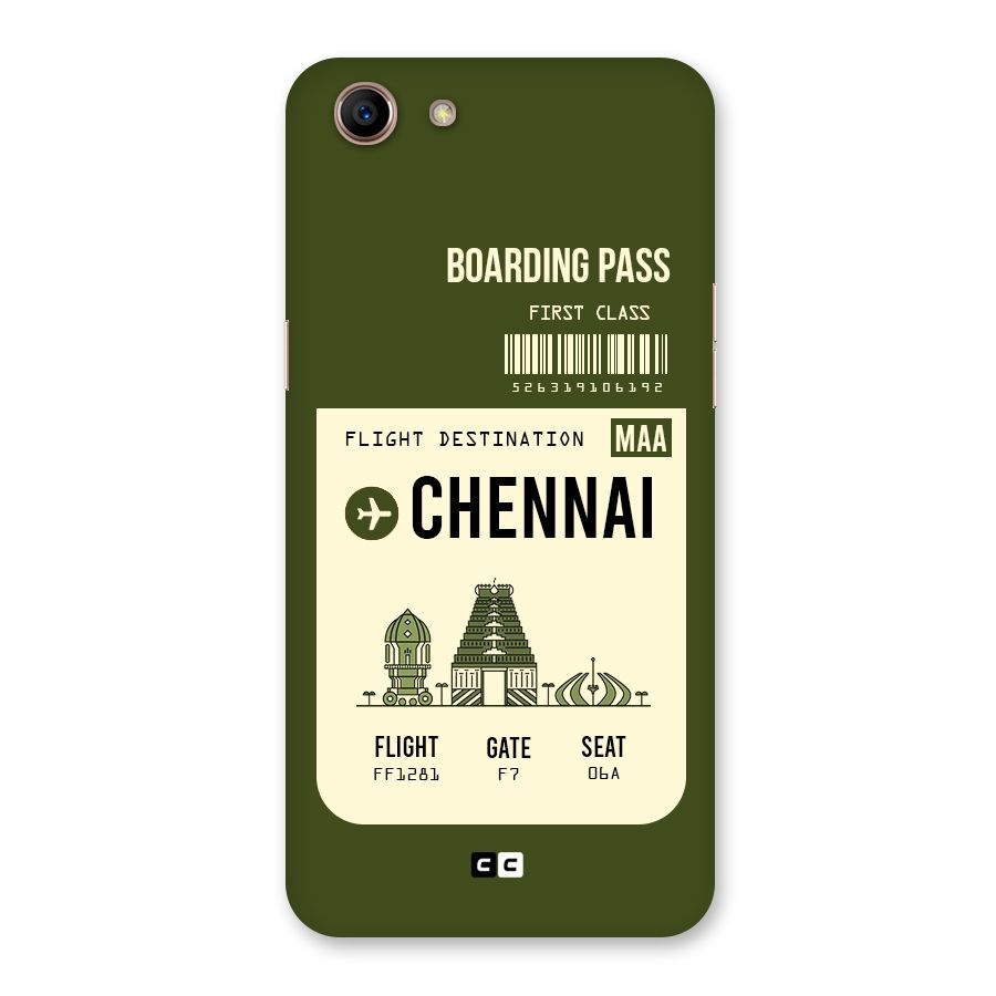 Chennai Boarding Pass Back Case for Oppo A83 (2018)