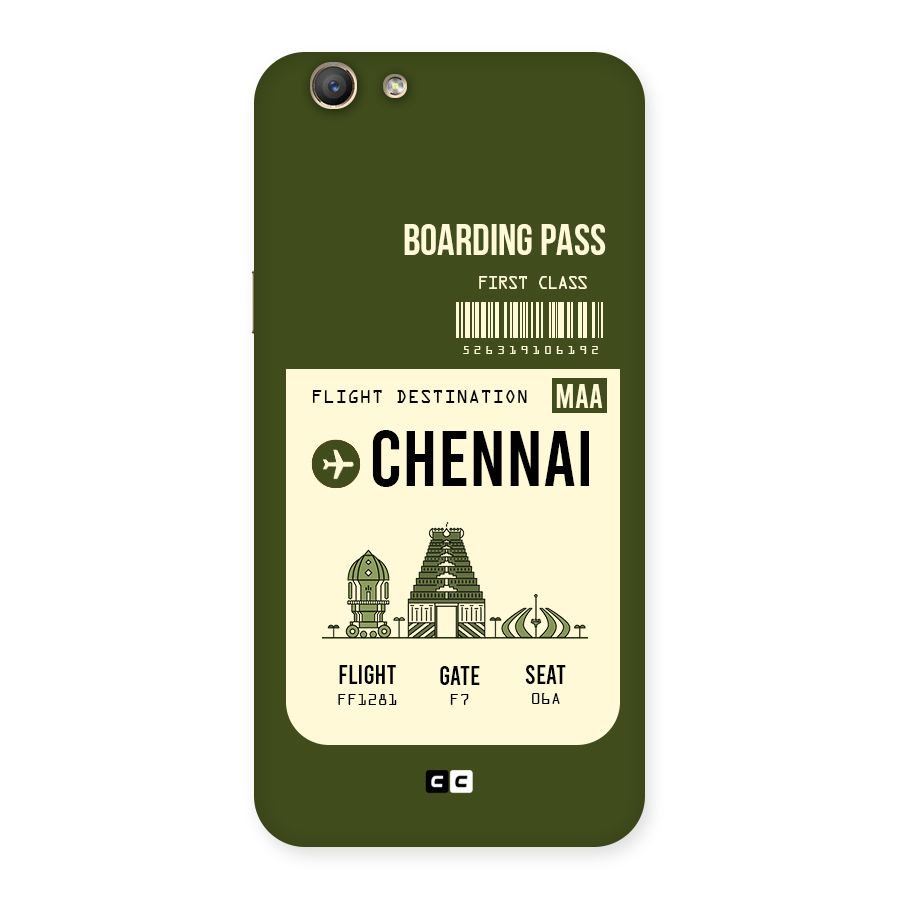 Chennai Boarding Pass Back Case for Oppo F1s