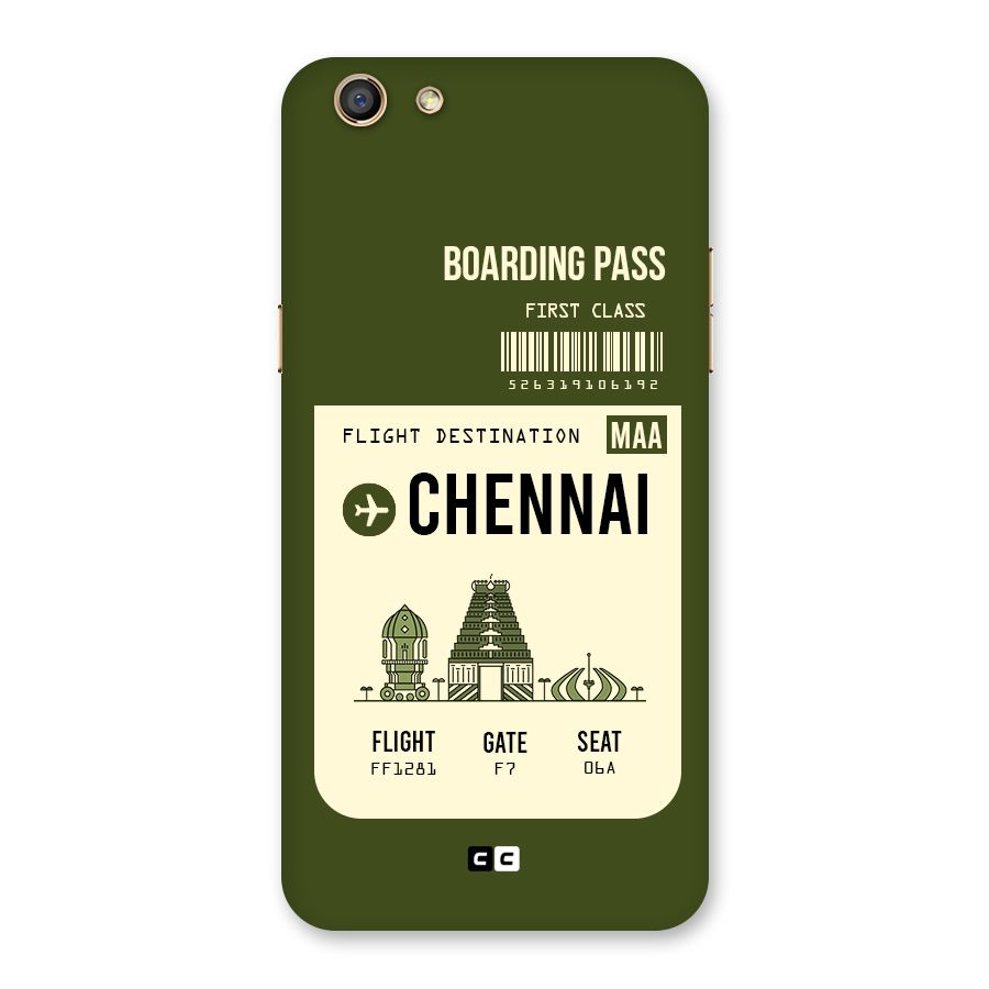 Chennai Boarding Pass Back Case for Oppo F3