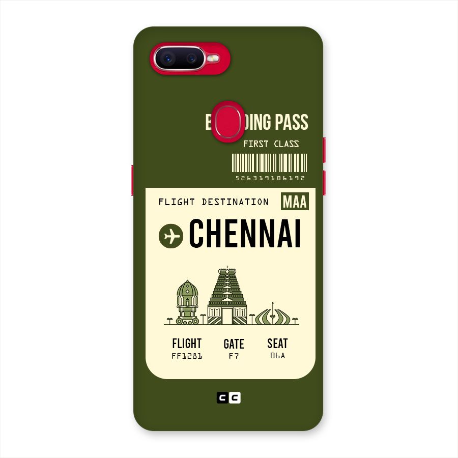 Chennai Boarding Pass Back Case for Oppo F9 Pro