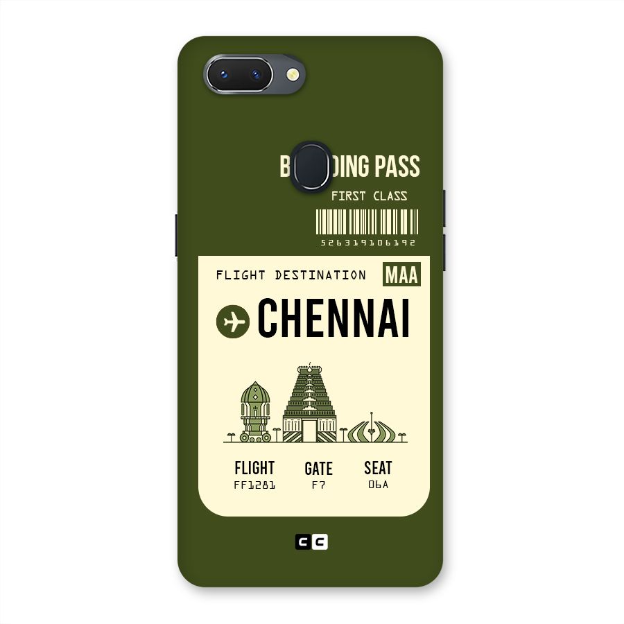 Chennai Boarding Pass Back Case for Oppo Realme 2
