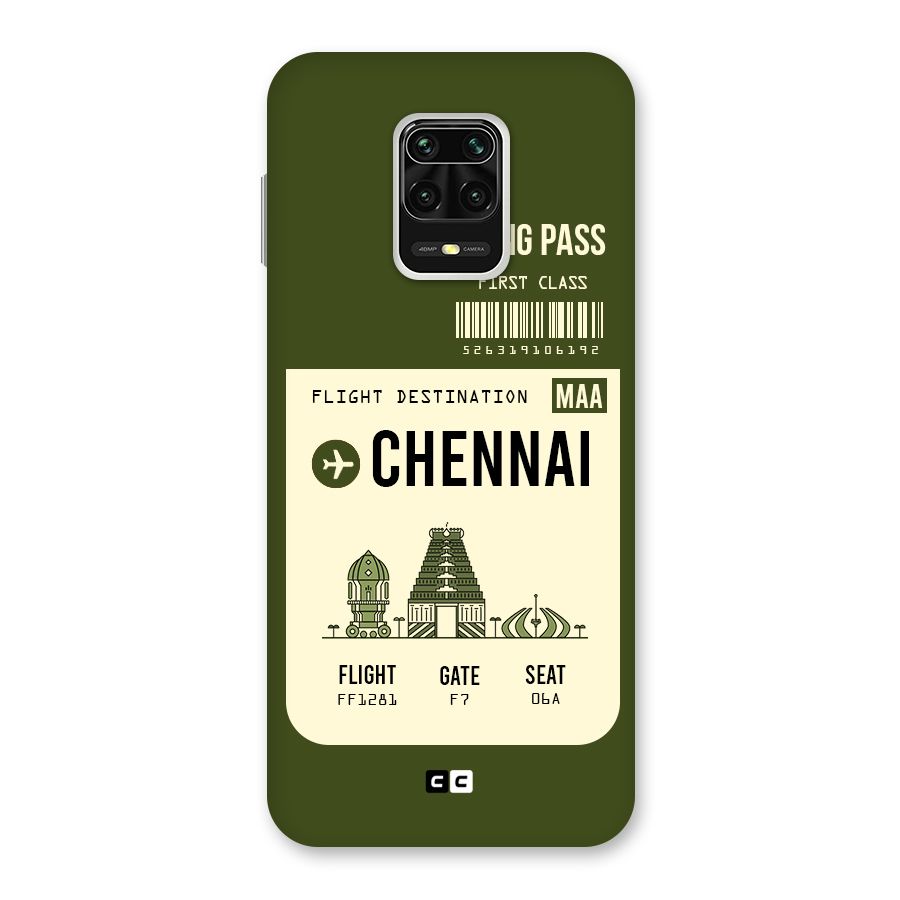 Chennai Boarding Pass Back Case for Poco M2 Pro