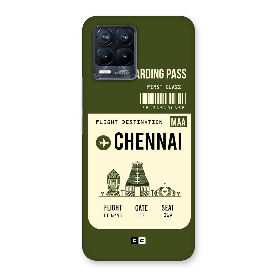 Chennai Boarding Pass Back Case for Realme 8 Pro