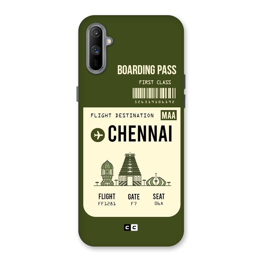 Chennai Boarding Pass Back Case for Realme C3