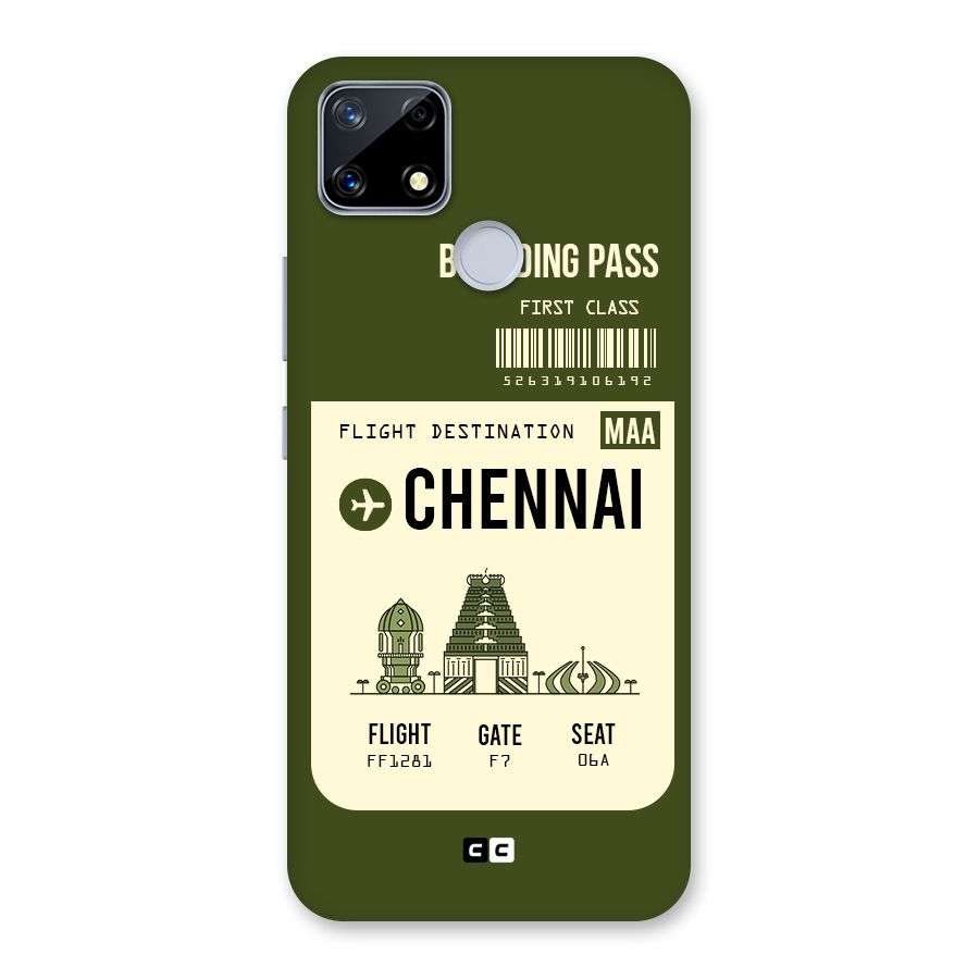 Chennai Boarding Pass Back Case for Realme Narzo 20