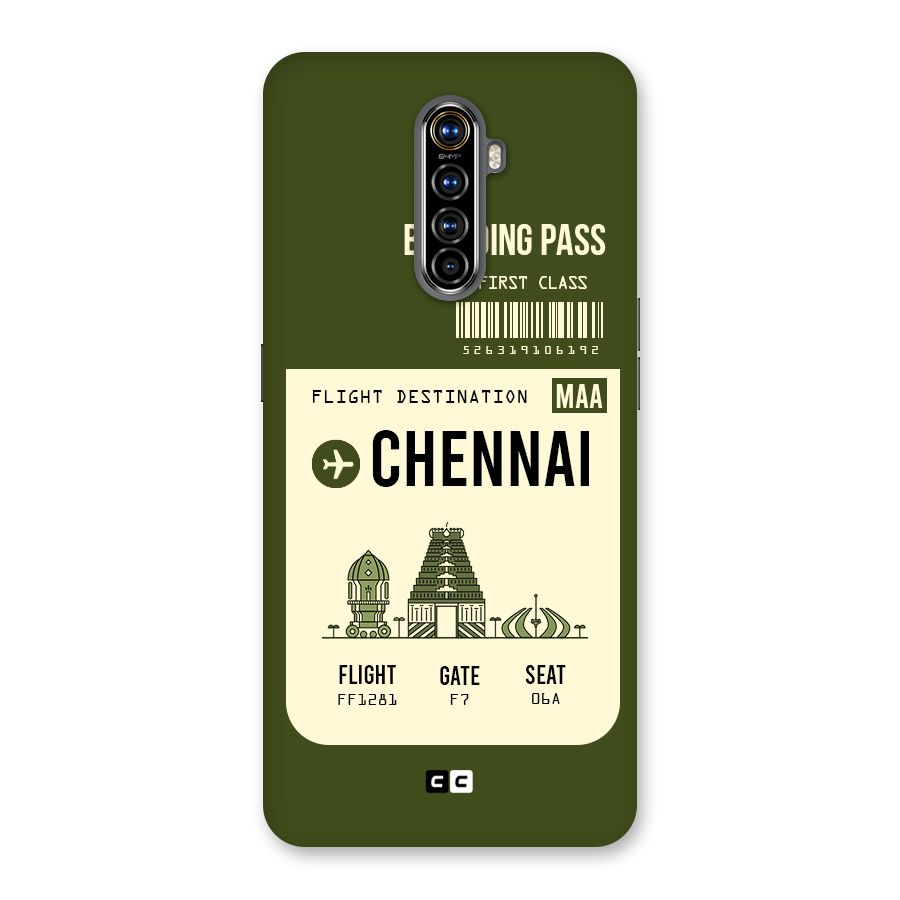 Chennai Boarding Pass Back Case for Realme X2 Pro