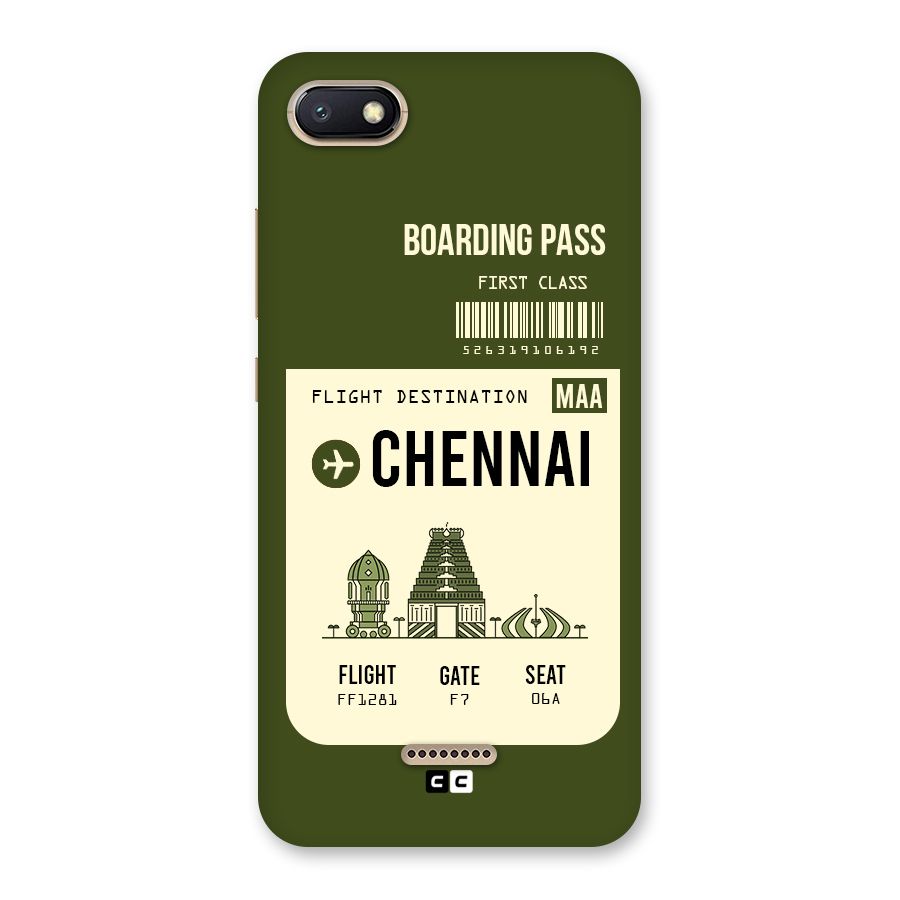 Chennai Boarding Pass Back Case for Redmi 6A