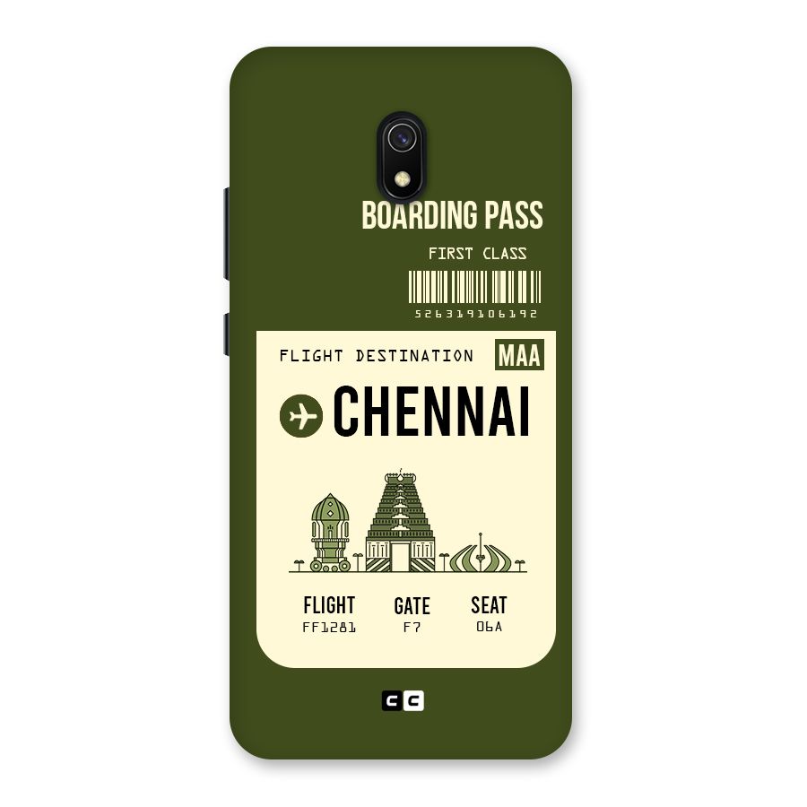 Chennai Boarding Pass Back Case for Redmi 8A