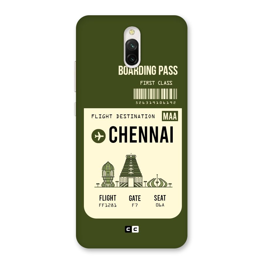 Chennai Boarding Pass Back Case for Redmi 8A Dual