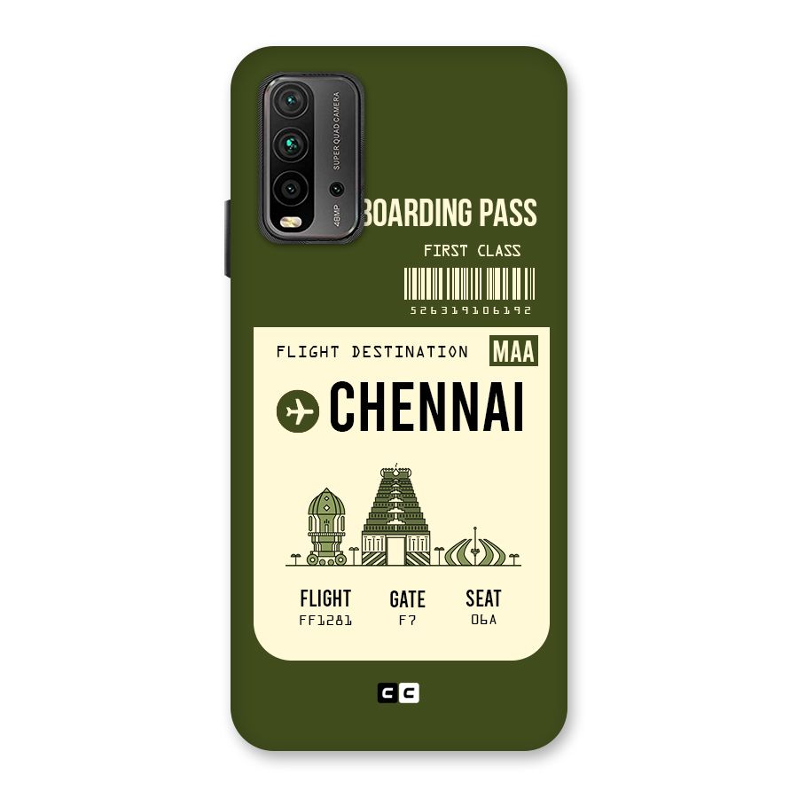 Chennai Boarding Pass Back Case for Redmi 9 Power
