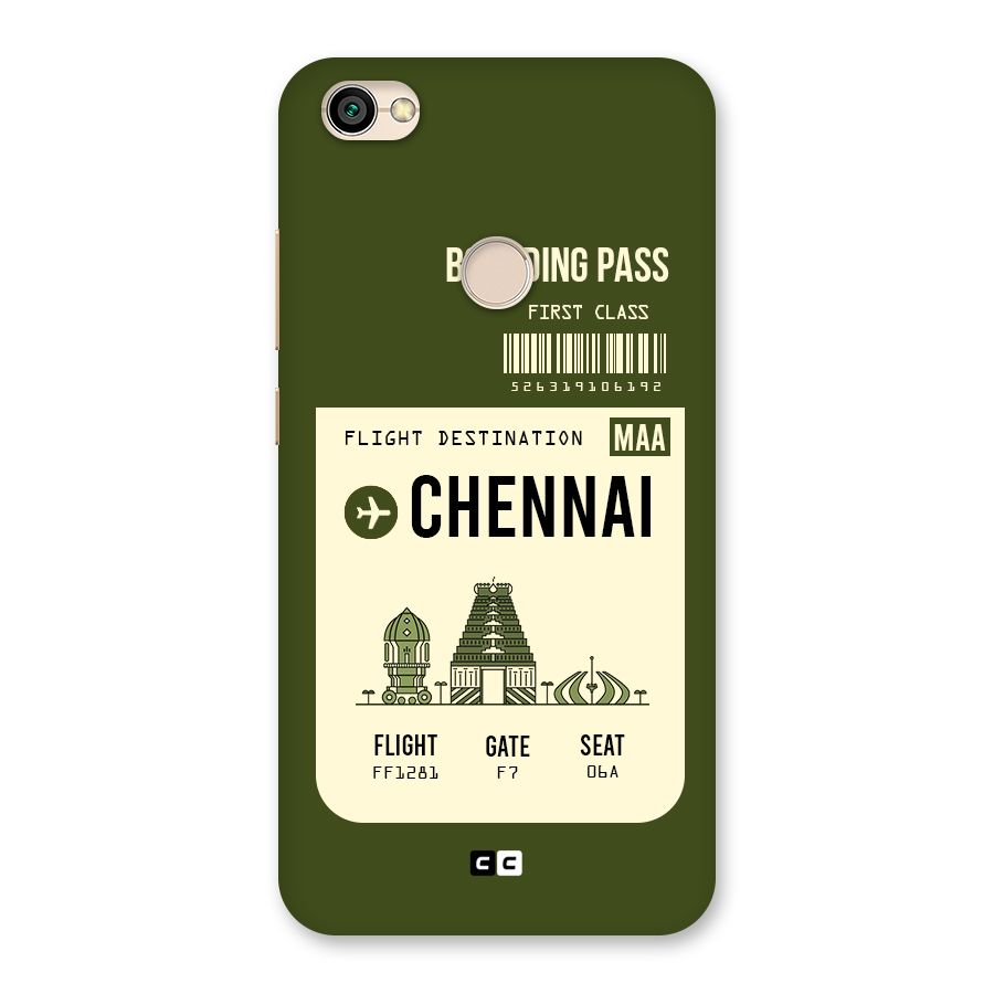 Chennai Boarding Pass Back Case for Redmi Y1 2017
