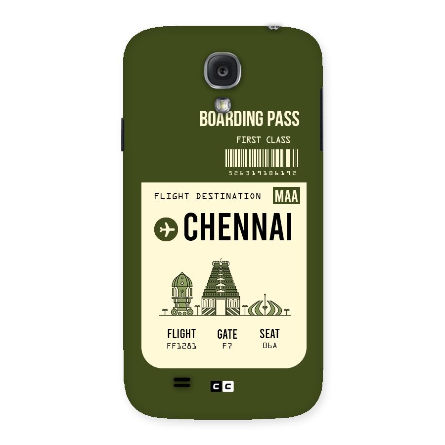 Chennai Boarding Pass Back Case for Samsung Galaxy S4