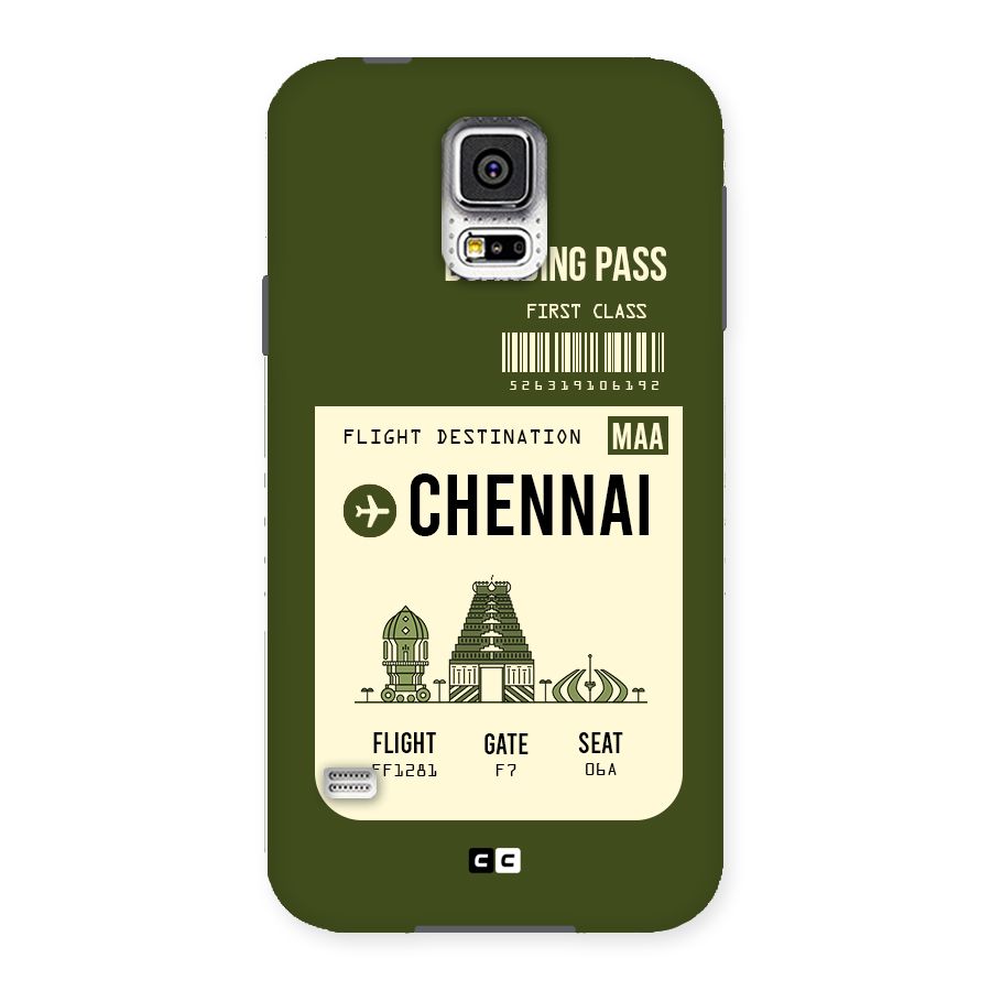 Chennai Boarding Pass Back Case for Samsung Galaxy S5