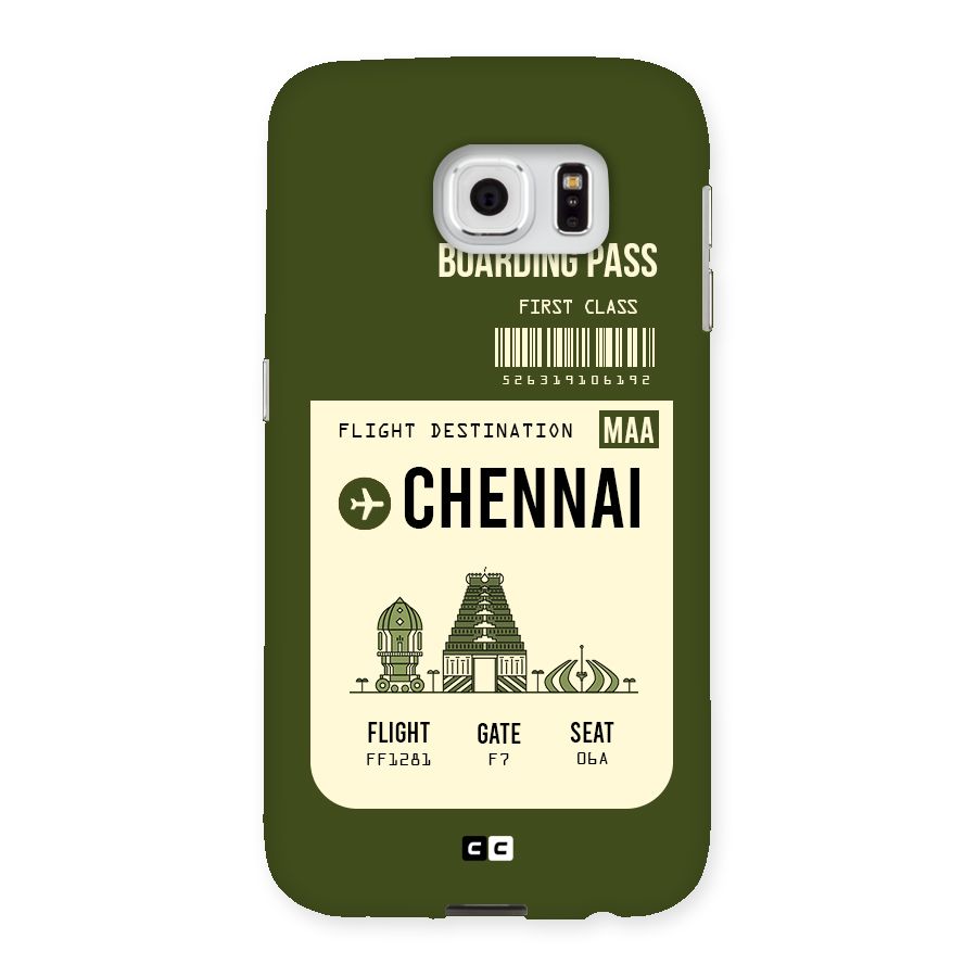 Chennai Boarding Pass Back Case for Samsung Galaxy S6