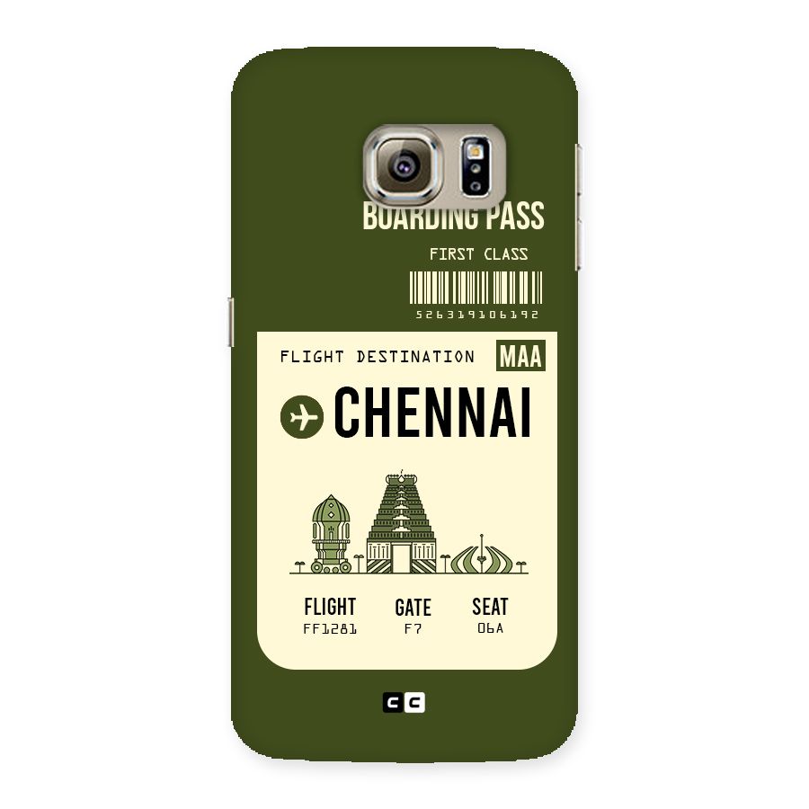 Chennai Boarding Pass Back Case for Samsung Galaxy S6 Edge