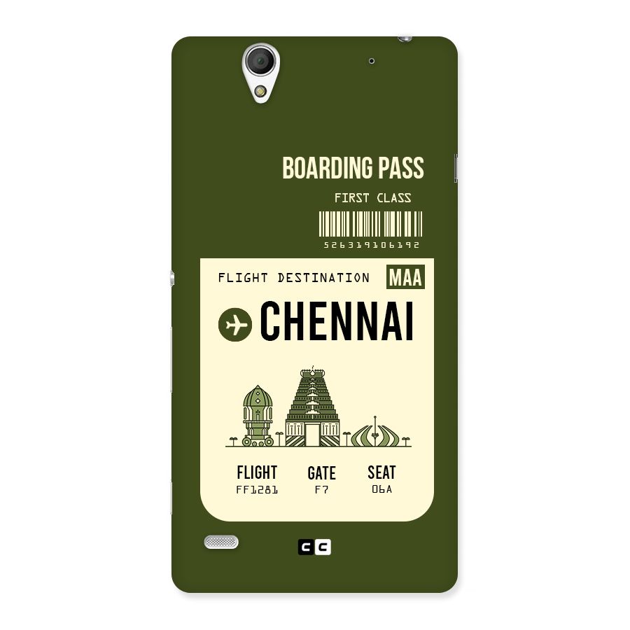 Chennai Boarding Pass Back Case for Sony Xperia C4