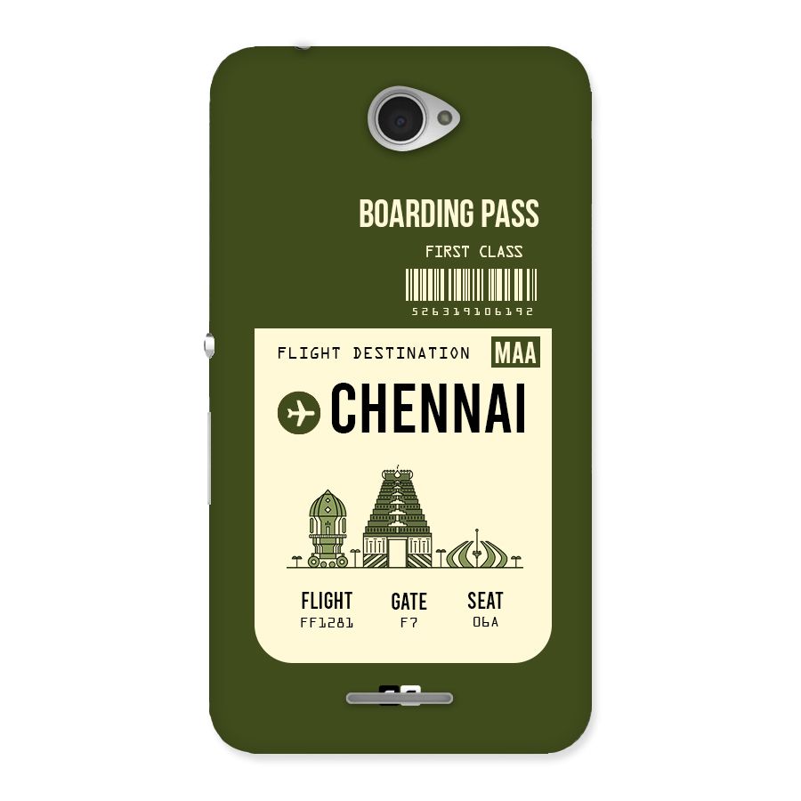 Chennai Boarding Pass Back Case for Sony Xperia E4