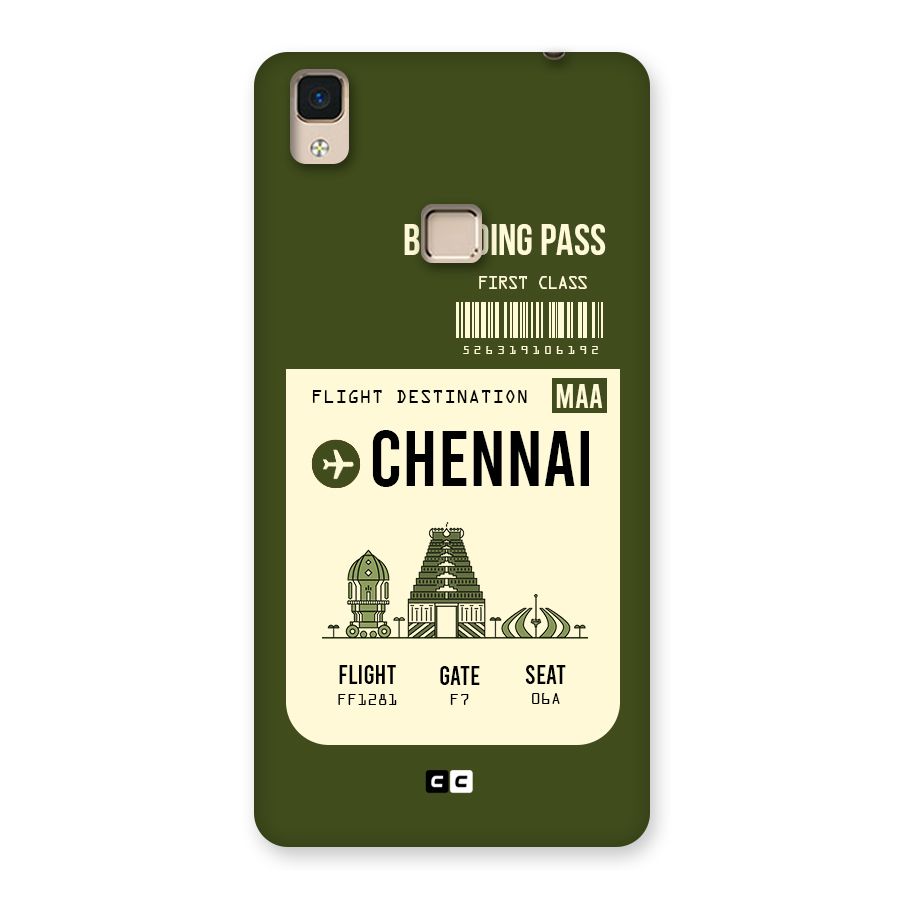 Chennai Boarding Pass Back Case for V3 Max