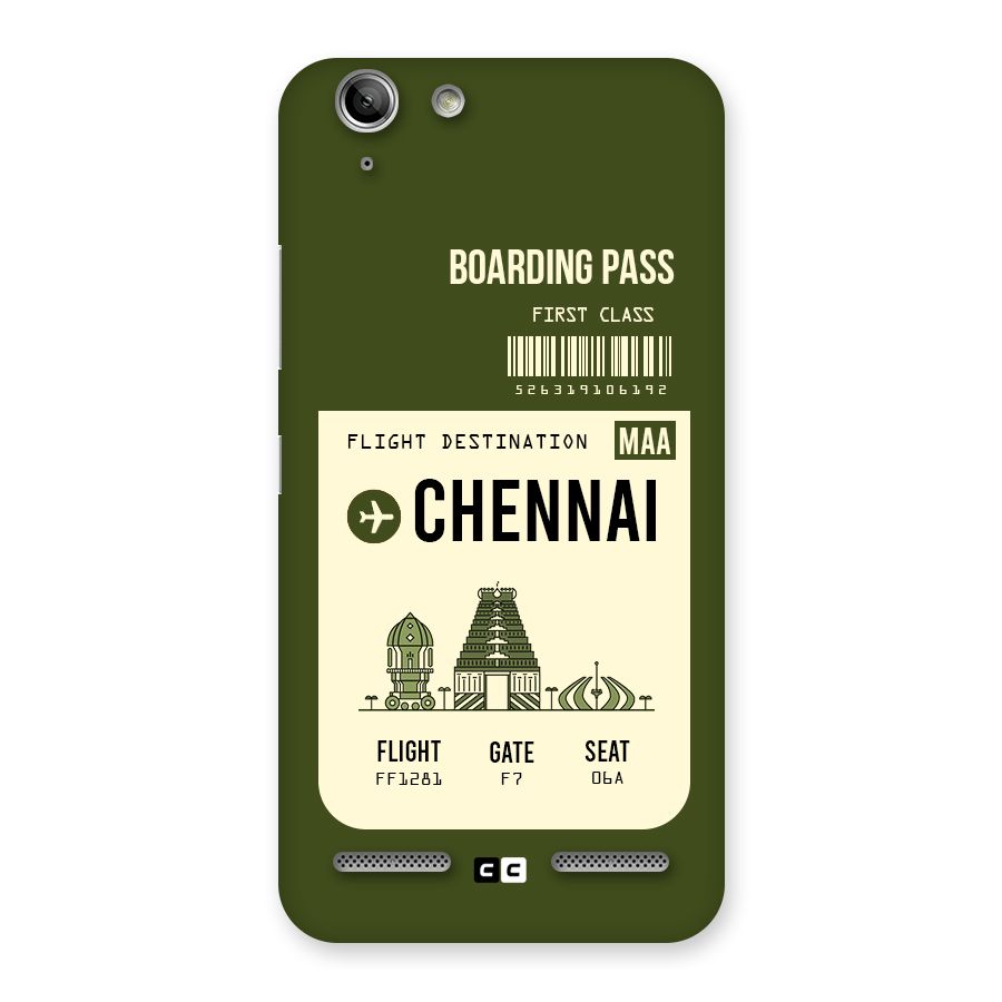 Chennai Boarding Pass Back Case for Vibe K5