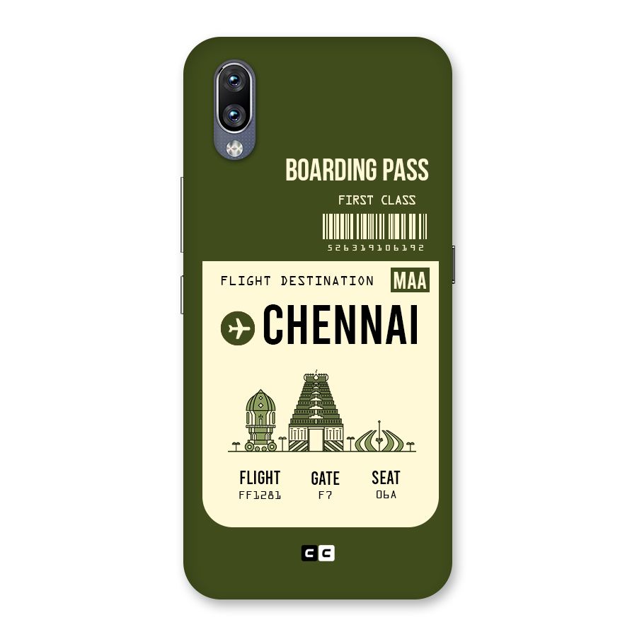 Chennai Boarding Pass Back Case for Vivo NEX