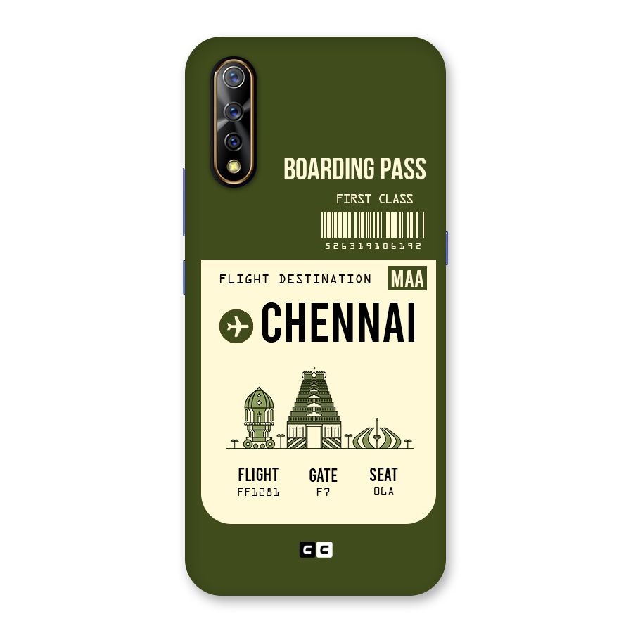 Chennai Boarding Pass Back Case for Vivo S1