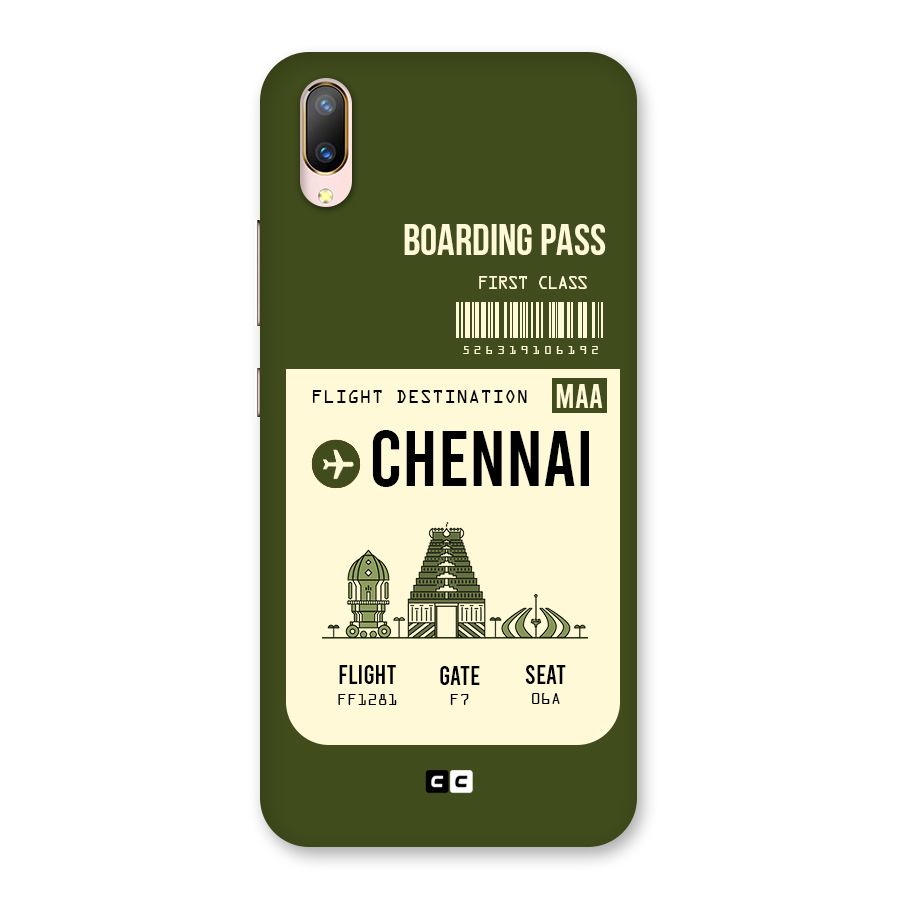 Chennai Boarding Pass Back Case for Vivo V11 Pro