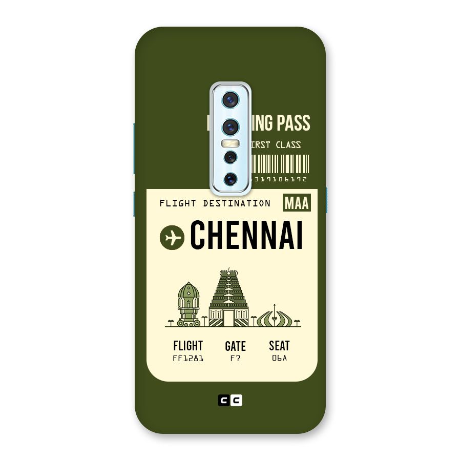 Chennai Boarding Pass Back Case for Vivo V17 Pro