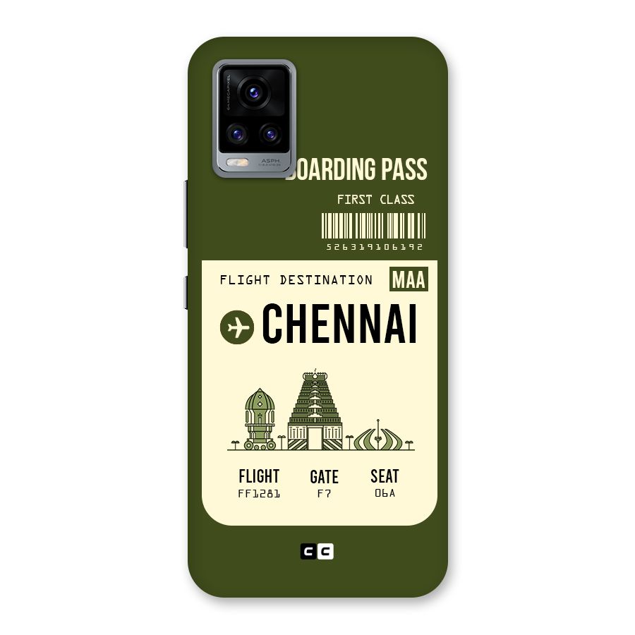 Chennai Boarding Pass Back Case for Vivo V20