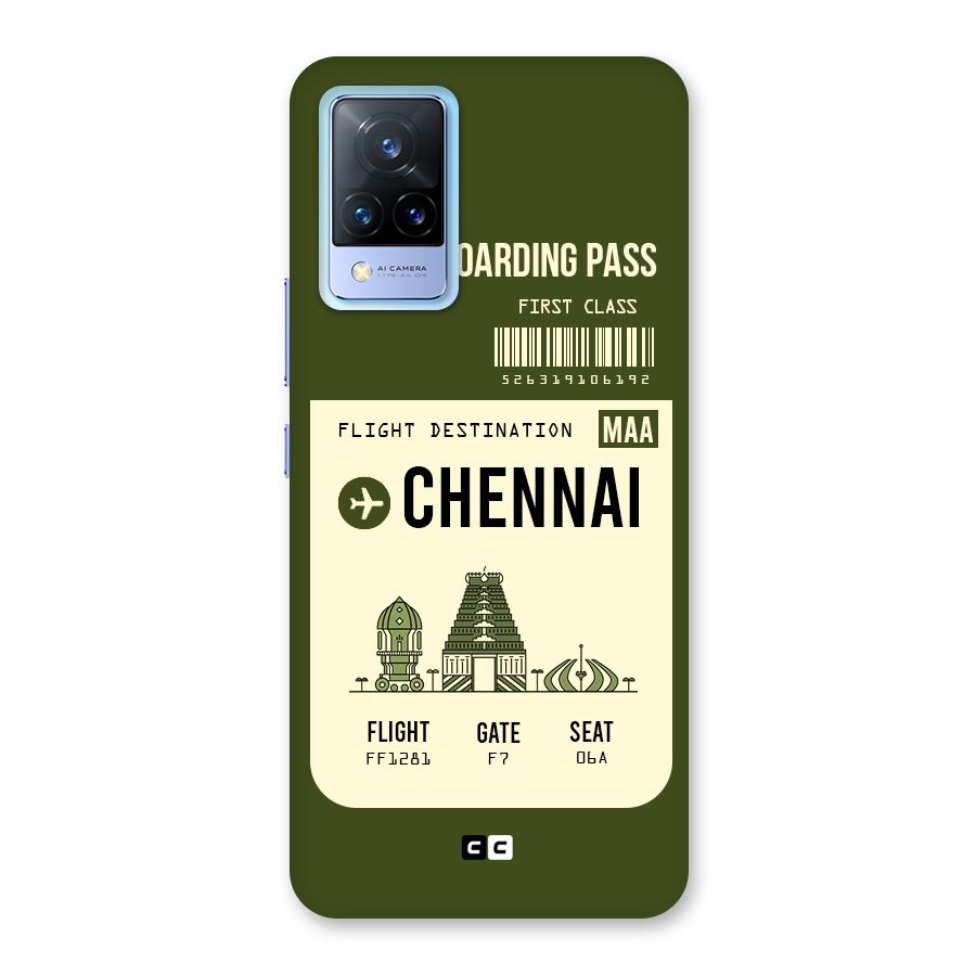 Chennai Boarding Pass Back Case for Vivo V21 5G