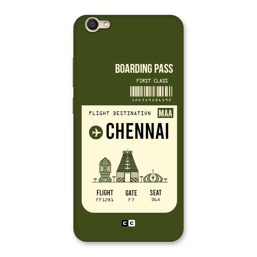 Chennai Boarding Pass Back Case for Vivo V5