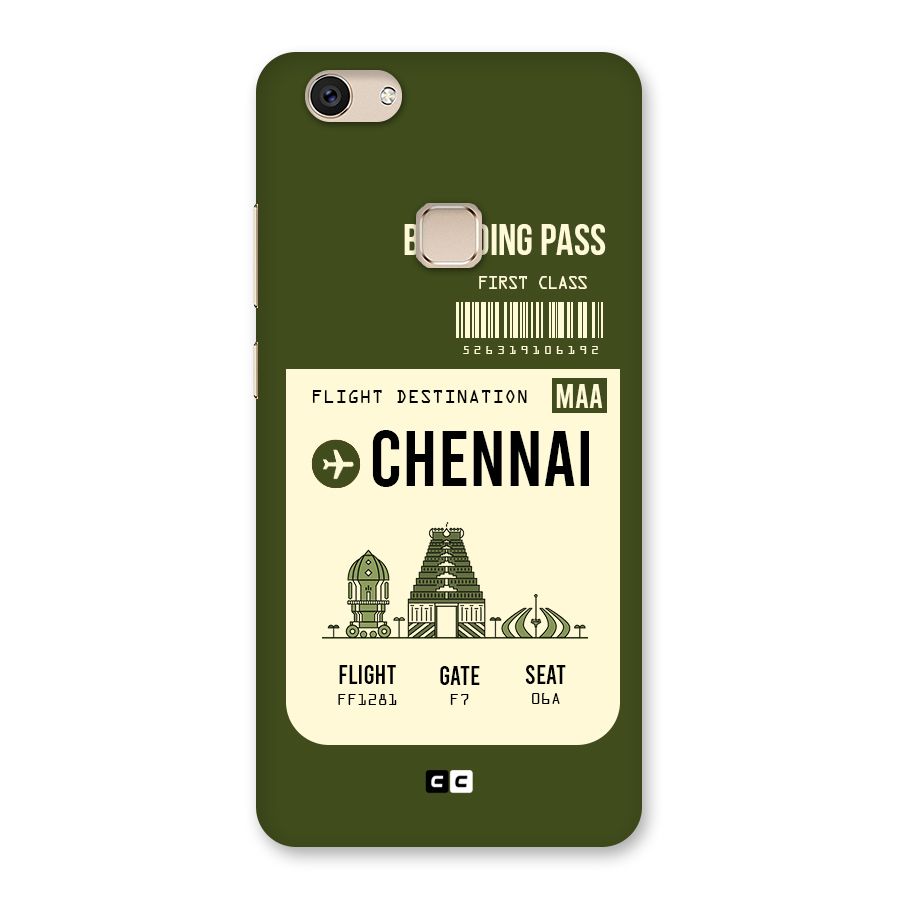 Chennai Boarding Pass Back Case for Vivo V7