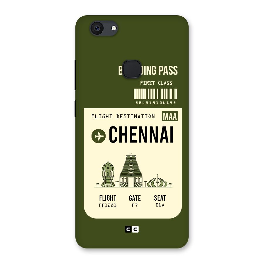Chennai Boarding Pass Back Case for Vivo V7 Plus