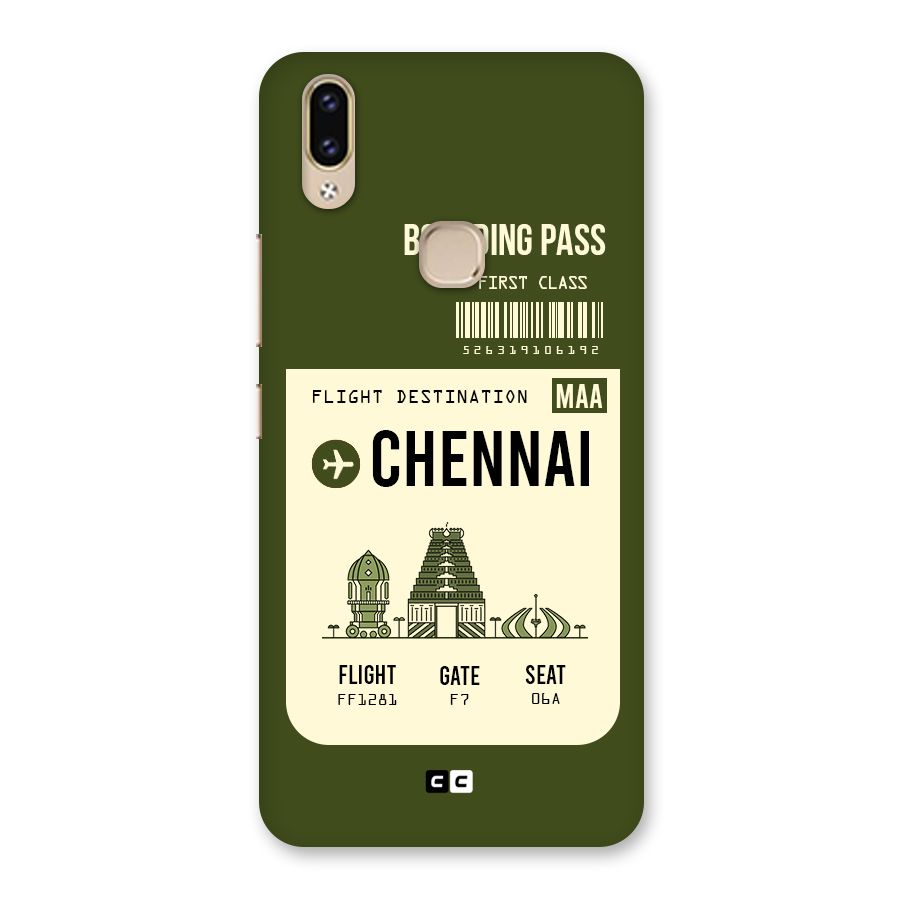 Chennai Boarding Pass Back Case for Vivo V9 Youth