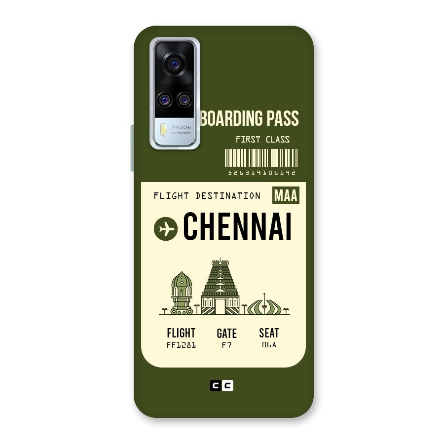 Chennai Boarding Pass Back Case for Vivo Y31