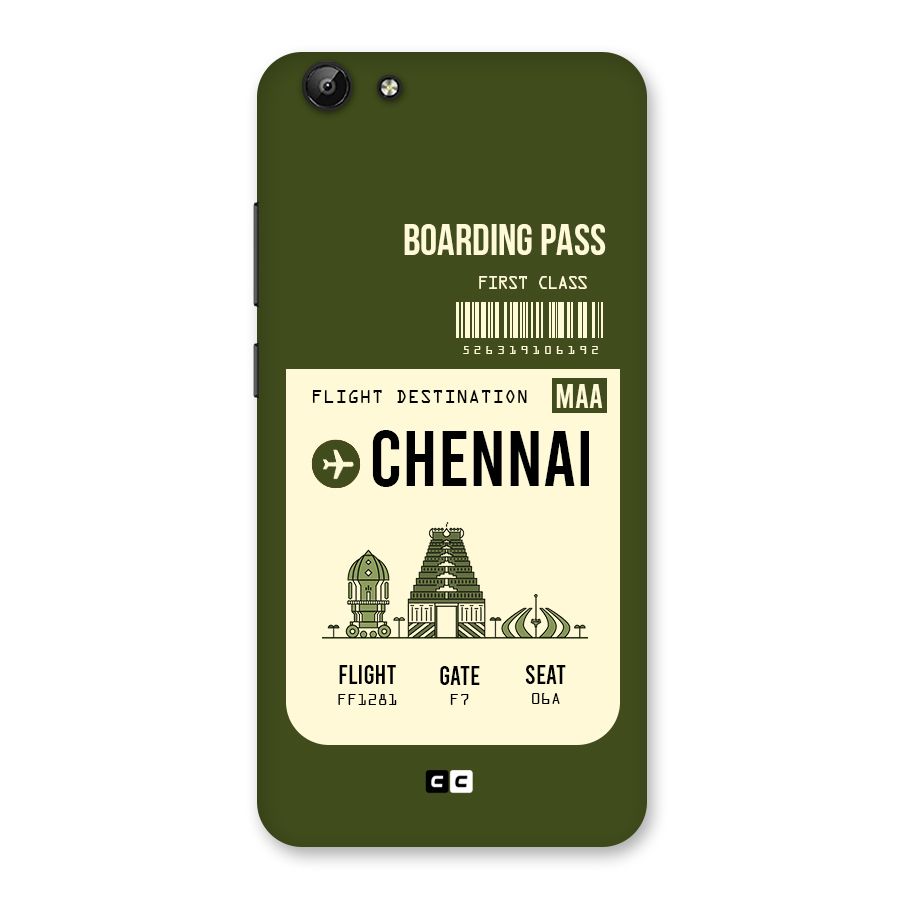 Chennai Boarding Pass Back Case for Vivo Y69