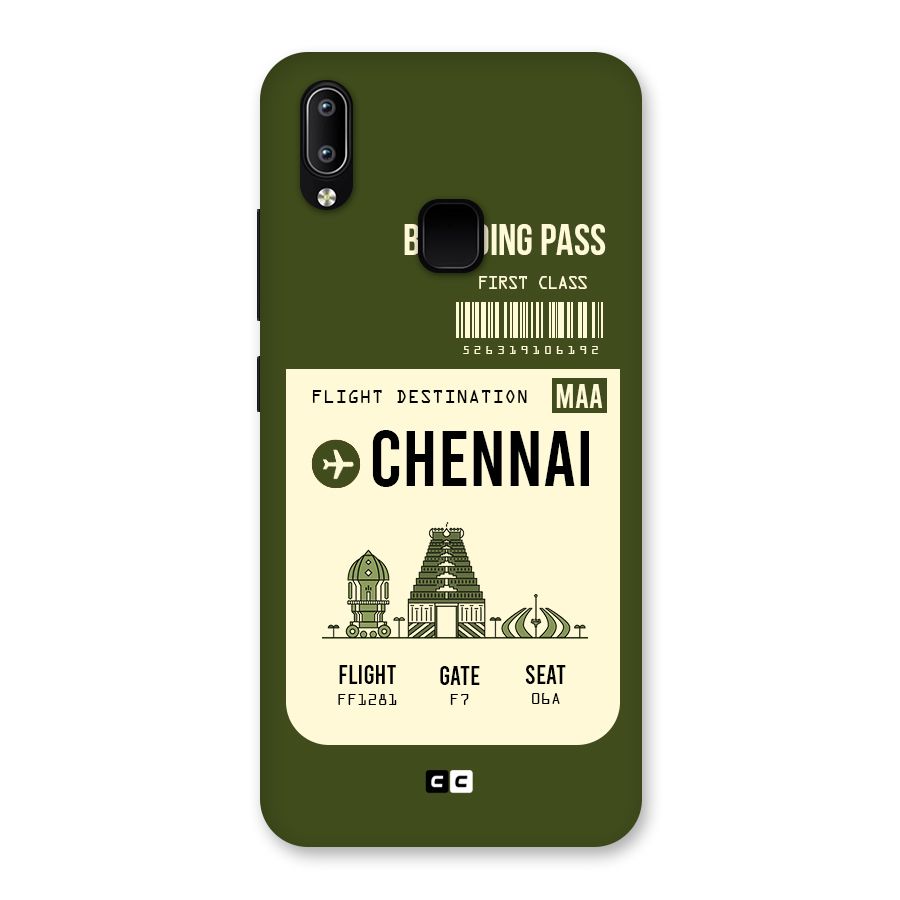 Chennai Boarding Pass Back Case for Vivo Y93