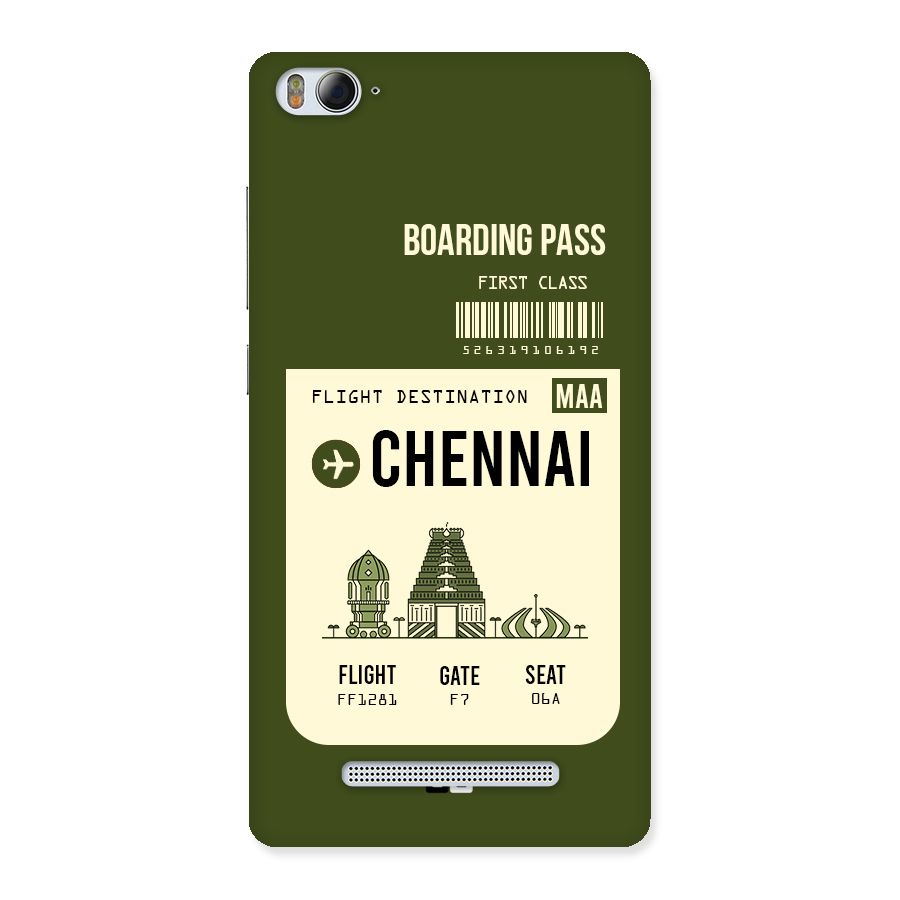 Chennai Boarding Pass Back Case for Xiaomi Mi4i
