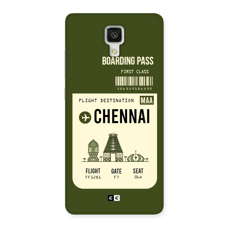 Chennai Boarding Pass Back Case for Xiaomi Mi 4